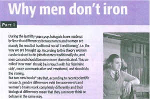 why men don't iron